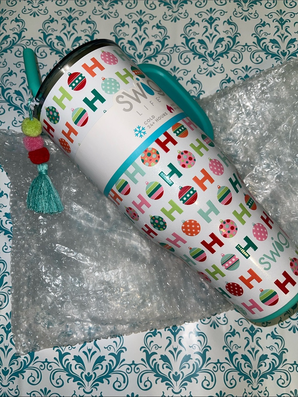 SWIG 40 oz. Holiday 'HO' Pattern Tumbler